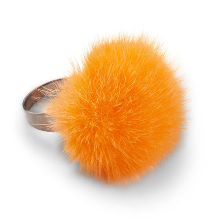 Pom Pom Ring Orange