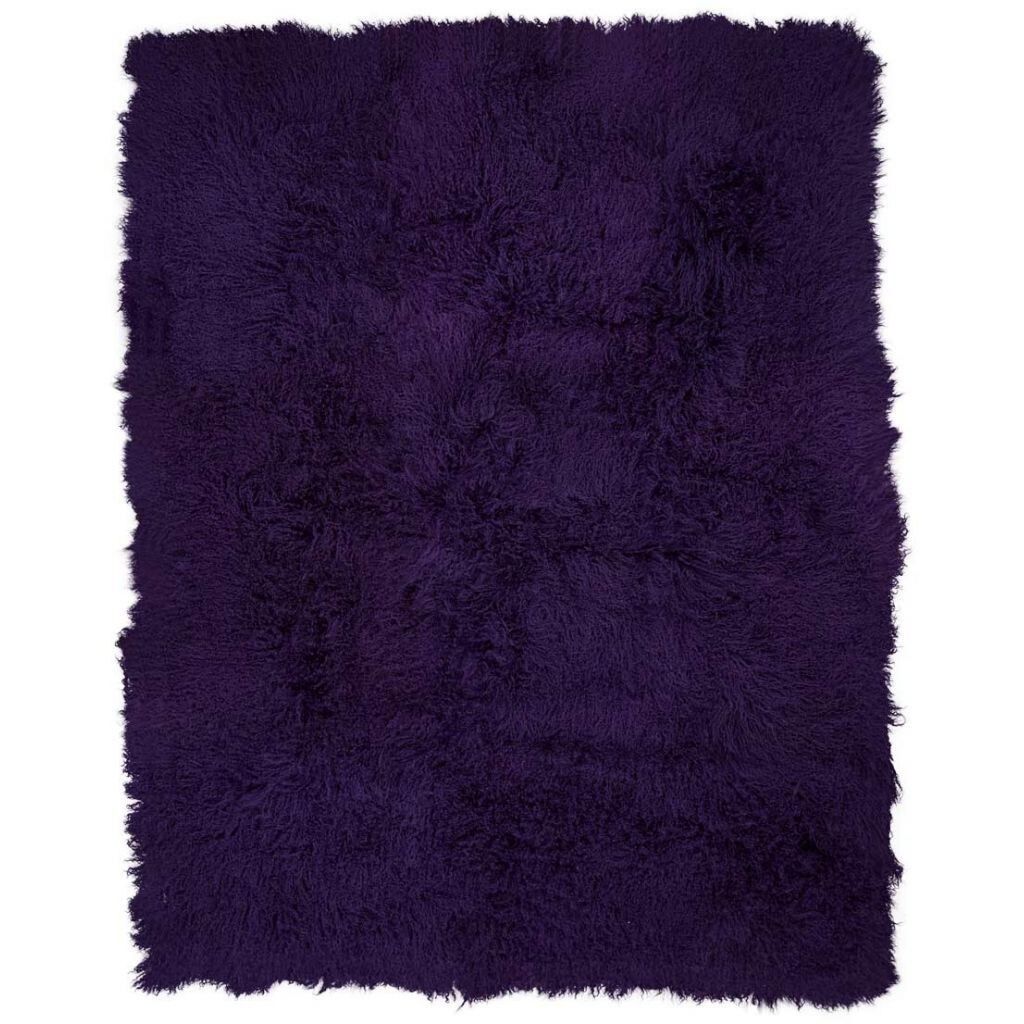 Pläd | Fårskinn | 140x180 cm | Lång lugg | Filt | Fårskinn  Lila