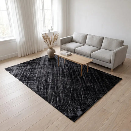 Svart kohudsmatta i design | Brasilien | 200x300 cm | 170x240 cm
