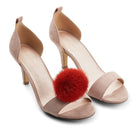 Shoes Pom Pom Clip | Mink | 5 cm (2 pcs. set) Mörkorange