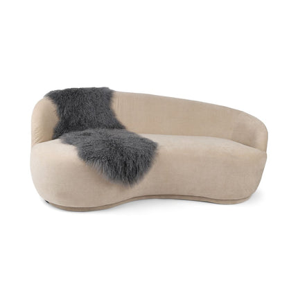 Dubbelt Lammskinn | Tibet | 150x55 cm Mörkgrå