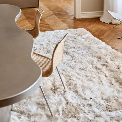 Fårskinnsmatta | Lång lugg  Svart