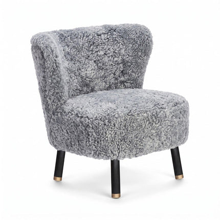 Emil Lounge Chair | Kort lugg Ljusgrå 