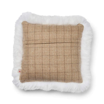 Wool Cushion | Doublesided | LW trim | 52x52 cm Oatmeal-Beige/Elfenben