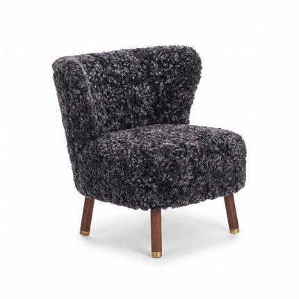 Emil Lounge Chair | Kort lugg Koksgrå