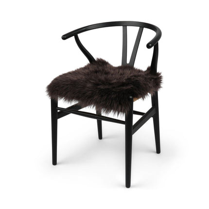 Stolsdyna | Lång lugg | Nya Zeeland | 40x40 cm Choklad