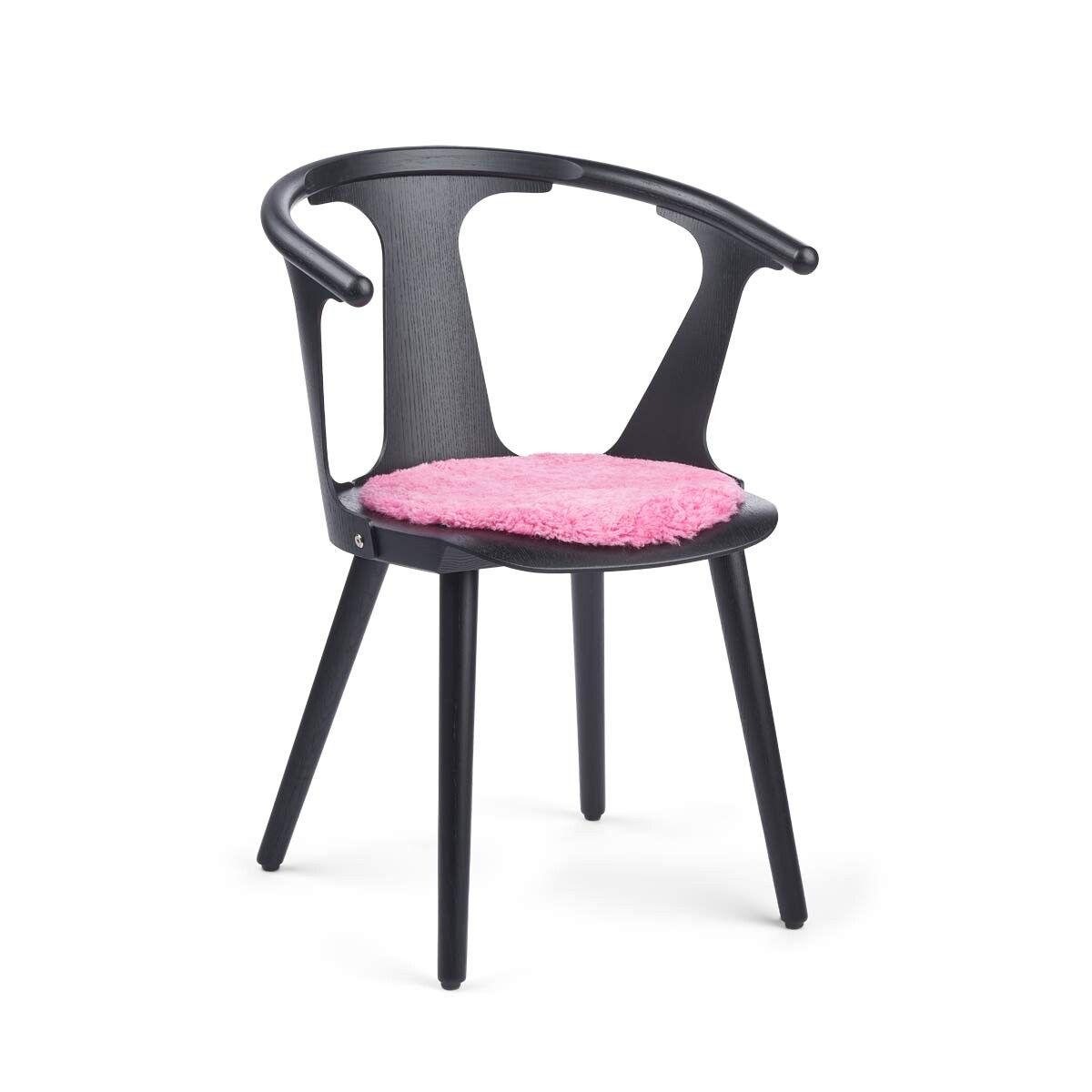 Stolsdyna | Fårskinn | Kort lugg | D38 cm Korallpink