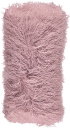 Fårskinnskudde | Lockig | Tibet | 28x56 cm Rosa