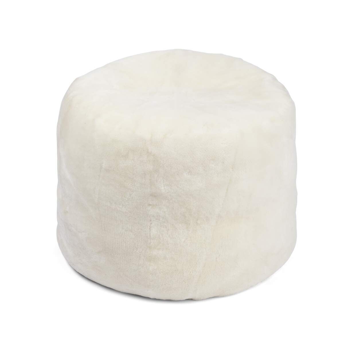 Sittpuff | Mockasin Fårskinn | Kort lugg | D55xH36 cm