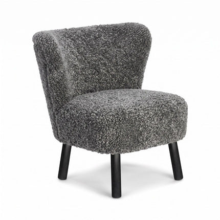 Emily Lounge Chair | Kort lugg Grå