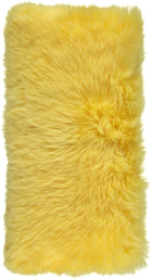 Fårskinnskudde | Lång lugg | 28x56 cm Citron