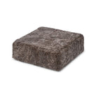 Sittpuff | Fårskinn | Kort lugg | 42x42x13 cm Ljusbrun