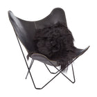 Fårskinn Premium | Ekologiskt | Lång lugg | 120+x60 cm Natur Svart