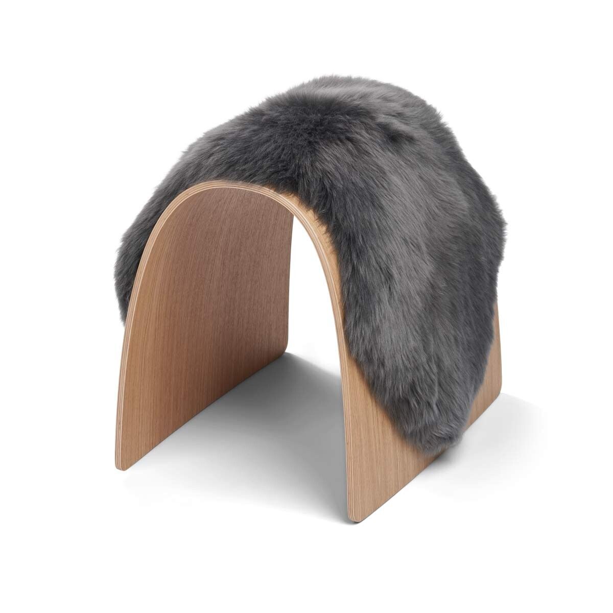 Sheep Stool cover | Lång lugg | Nya Zeeland Mörkgrå