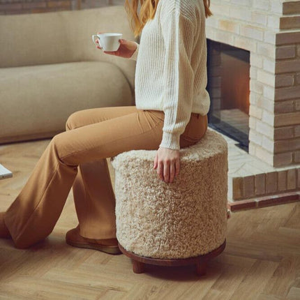 Simon puff | Kort lugg Koksgrå