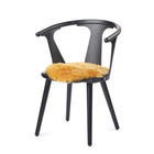 Stolsdyna | Fårskinn | Lång lugg | D38 cm Gul
