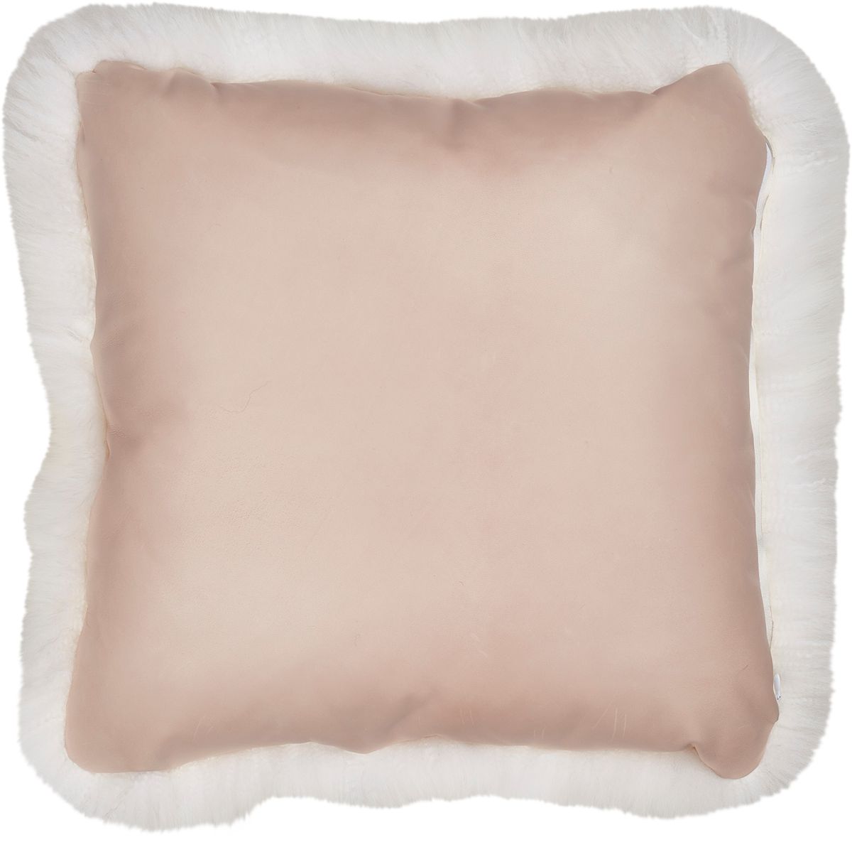 Fårskinnskudde | Lång lugg | Nya Zeeland | Läderbaksida | 50x50 cm Vit