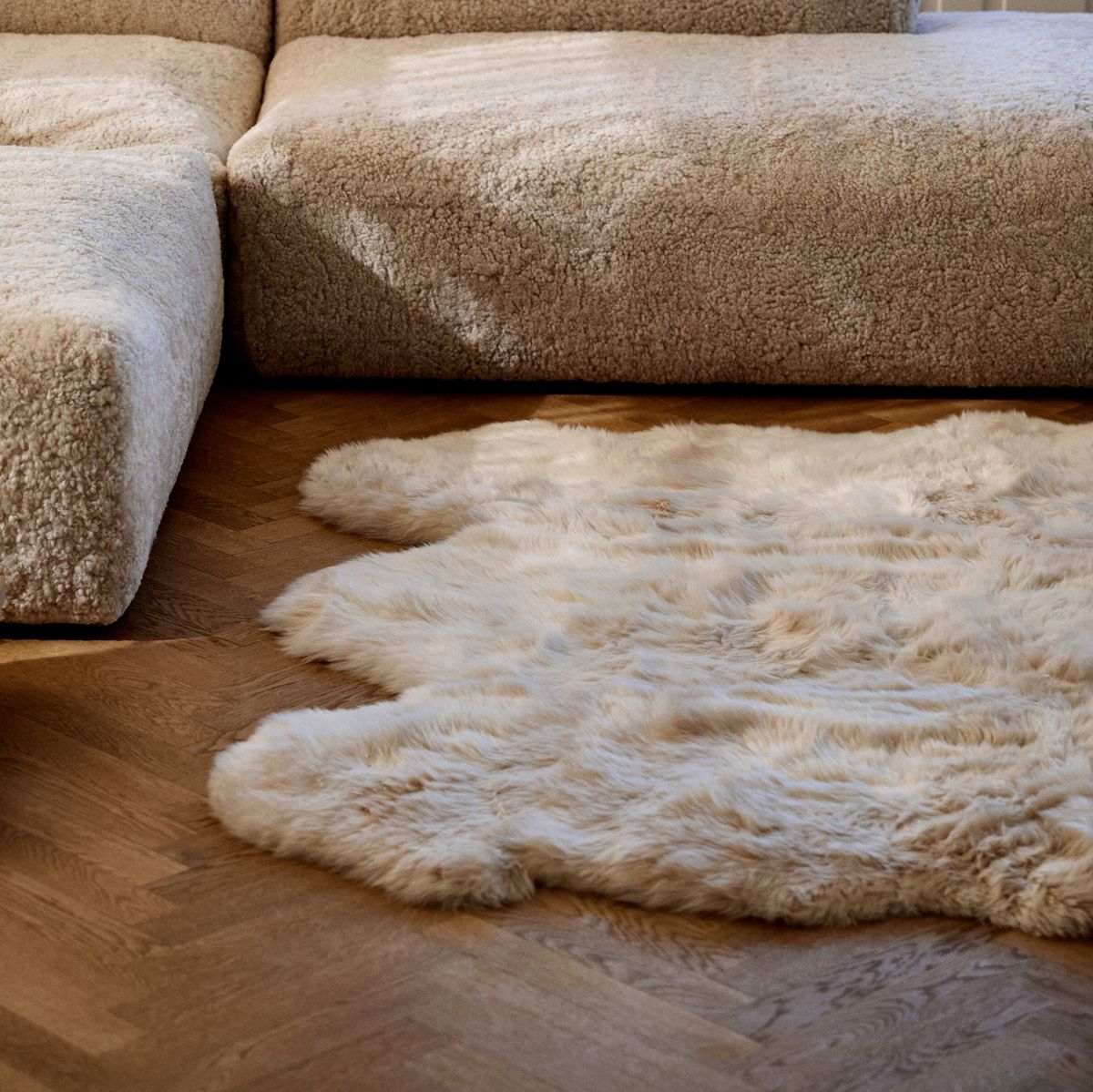 Fårskinn Premium | Lång lugg | 180x162 cm Svart