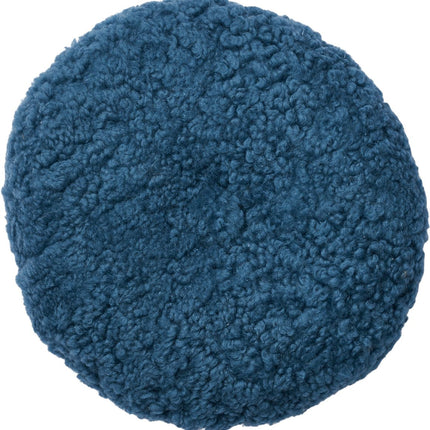 Fårskinnskudde | Kort lugg | Nya Zeeland | Dubbelsidig | Ø40 cm Korallblå