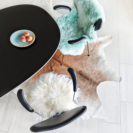 Fårskinn | Lång lugg | Nya Zeeland | 100x60 cm Turkis