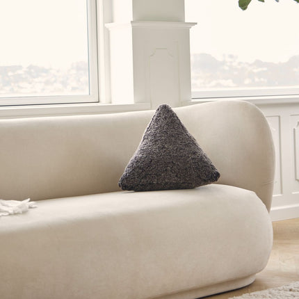 Fårskinnskudde Hematite | Kort lugg | 35x35x35 cm Koksgrå