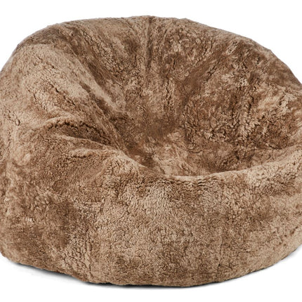 Saccosäck | Fårskinn | Kort lugg | 73x74 cm | 92x93 cm Ljusbrun