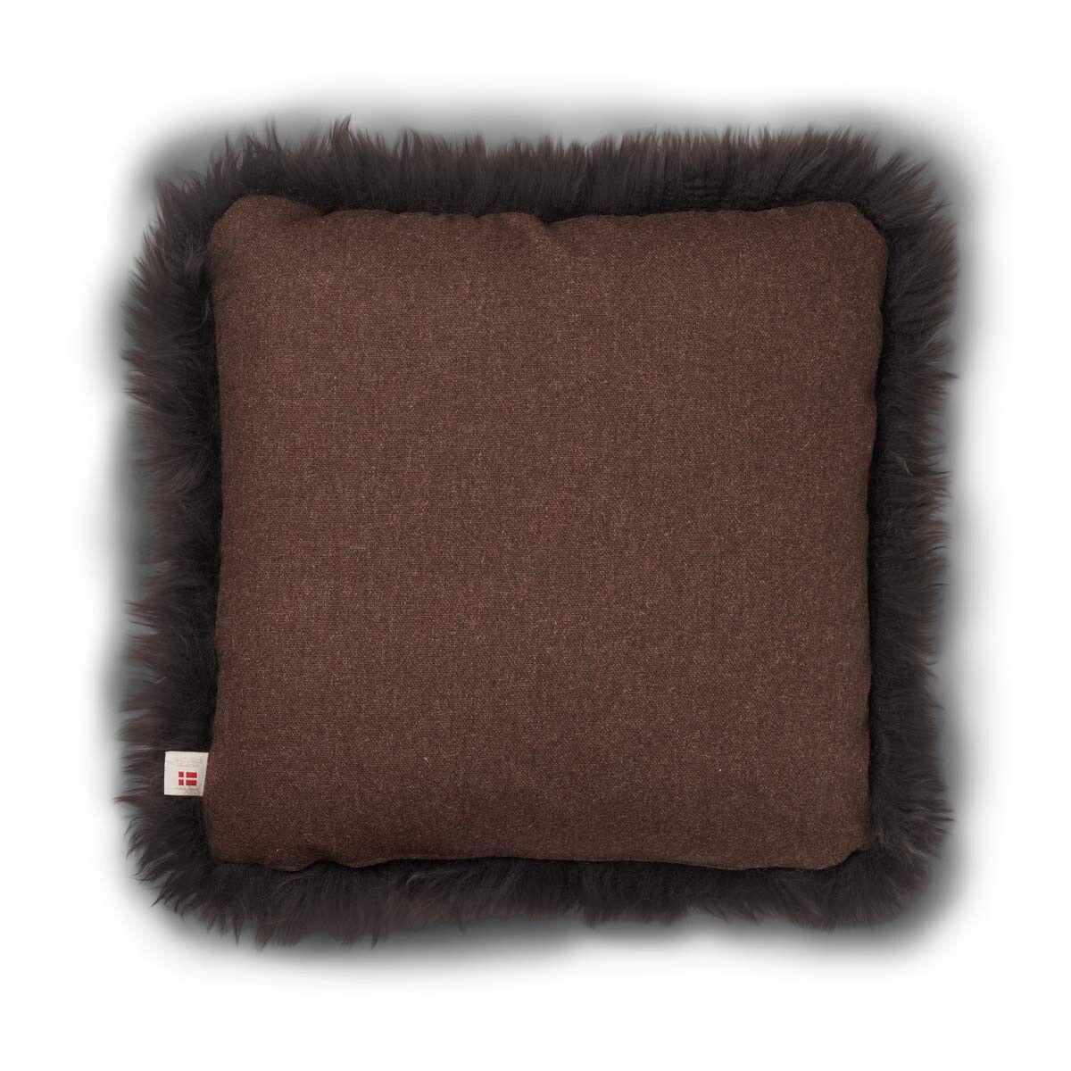 Classic Collection | Ullkudde | Lång lugg | 52x52 cm | 34x52 cm Brun / Valnötsbrun