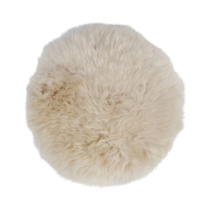 Stolsdyna | Lång lugg | Nya Zeeland | D34 cm Beige