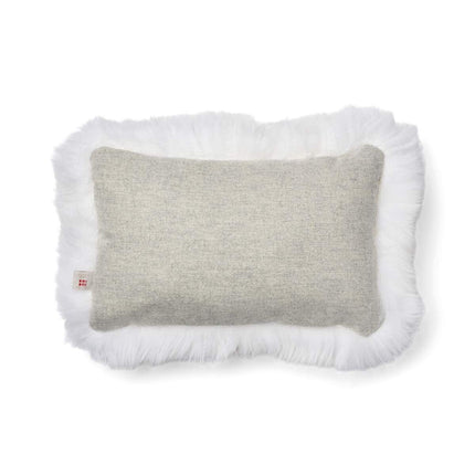 Classic Collection | Ullkudde | Lång lugg | 52x52 cm | 34x52 cm Silver / Vit