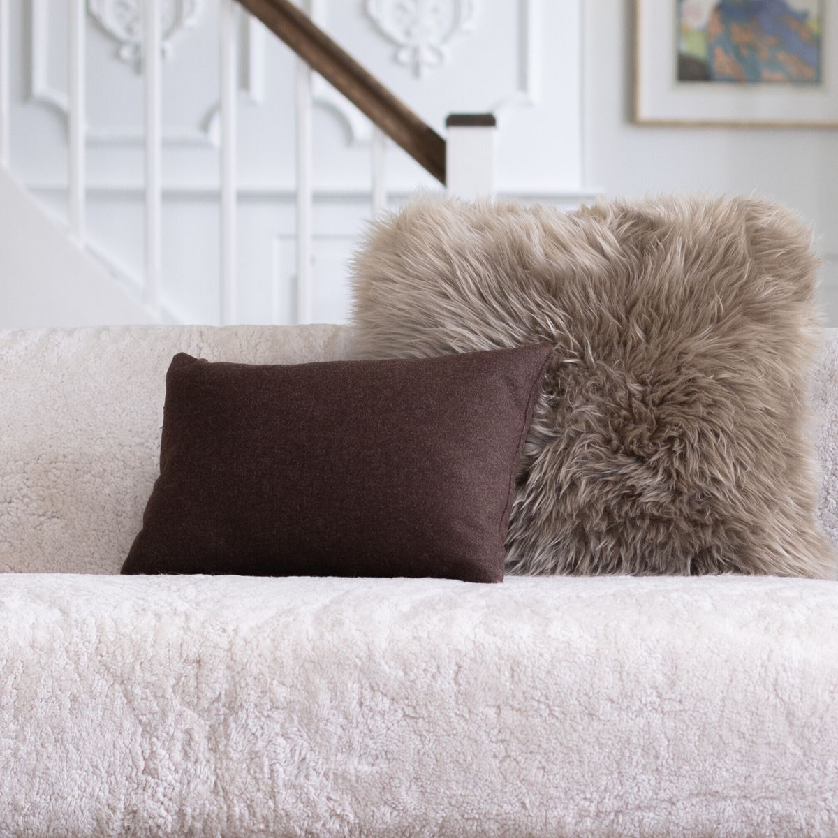 Classic Collection | Ullkudde | Dubbelsidig | 52x52 cm | 34x52 cm Beige
