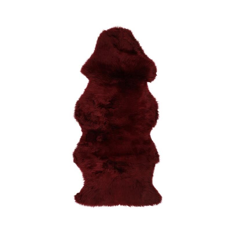 Fårskinn Premium | Lång lugg | 135x60 cm Bordeaux