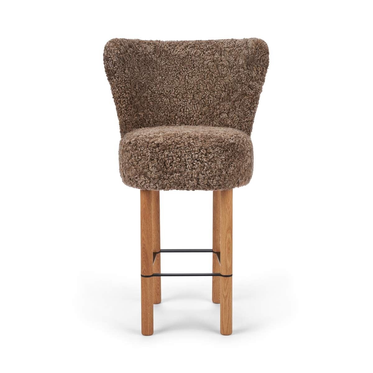 Emilia Barstol | Kort lugg | 57x47x106 cm Ljusbrun