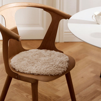 Stolsdyna | Kort lugg | Nya Zeeland | D34 cm Beige