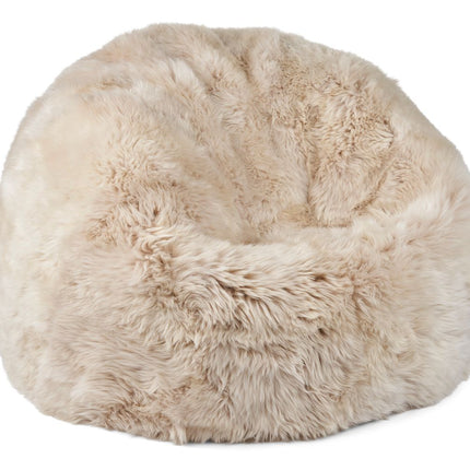 Saccosäck | Fårskinn | Lång lugg | 73x74 cm | 92x93 cm Beige