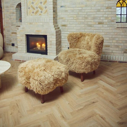 Emily fotpall | Lång lugg Honung