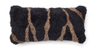 Fårskinnskudde Zebramönster | Kort fårull | Dubbelsidig | 30x60 cm
