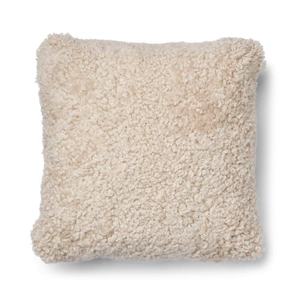 Short-Wool Sheepskin Cushion | 52x52 cm Beige/Pärla