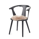 Stolsdyna | Fårskinn | Lång lugg | D38 cm Varm Sand