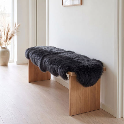 Fellvang Dubbel Fårskinnsfäll | Långhårig | Nya Zeeland | 160x60 cm Kol