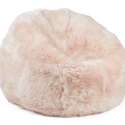 Saccosäck | Fårskinn | Lång lugg | 73x74 cm | 92x93 cm Ljusrosa