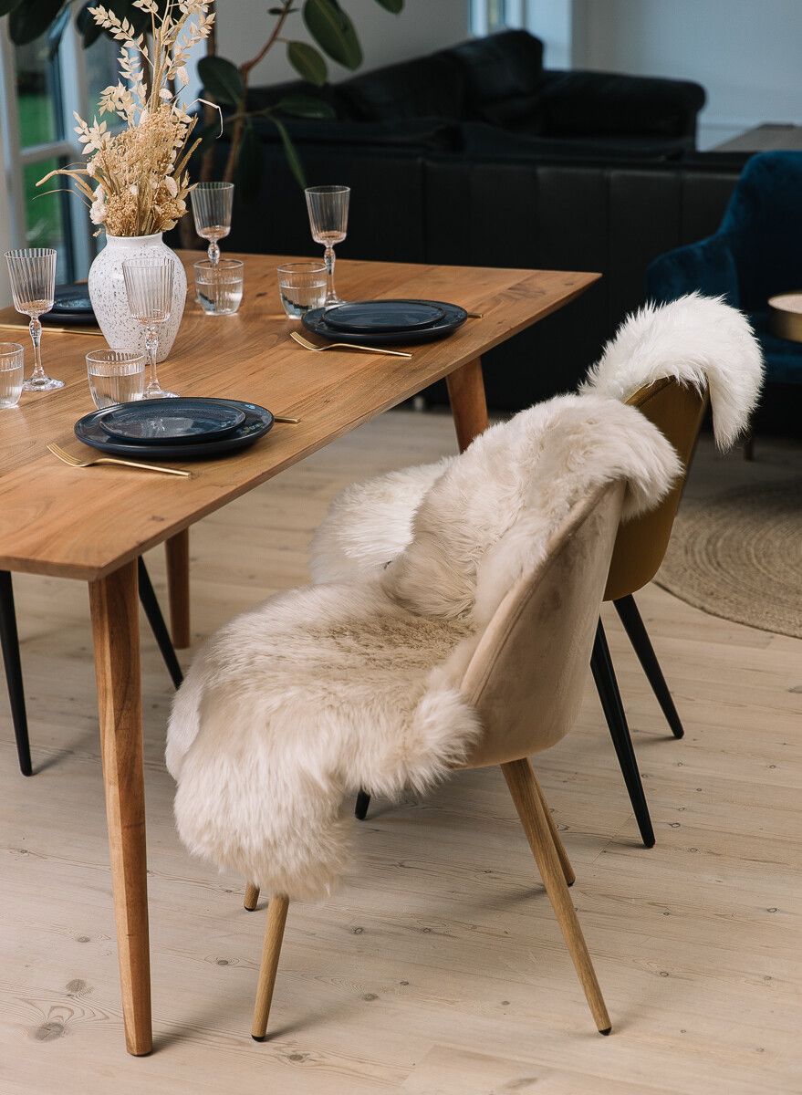 Fellvang Merino Fårskinn | Långhårig | 90x60cm Beige
