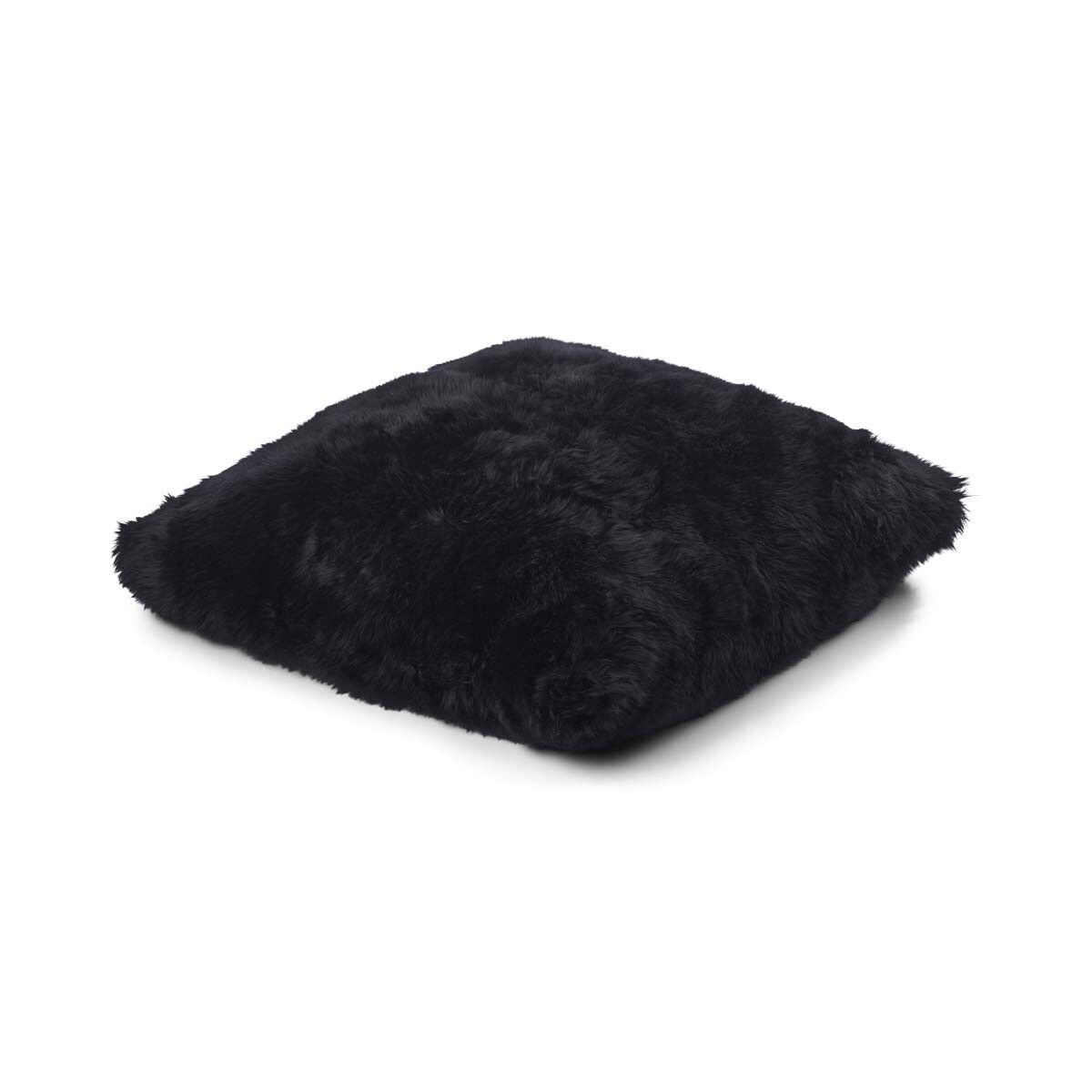 Maxi Float kudde | Lång lugg | Nya Zeeland | Dubbelsidig | 90x90 cm Svart