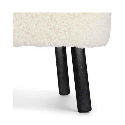 Emil Lounge Chair | Kort lugg Vit