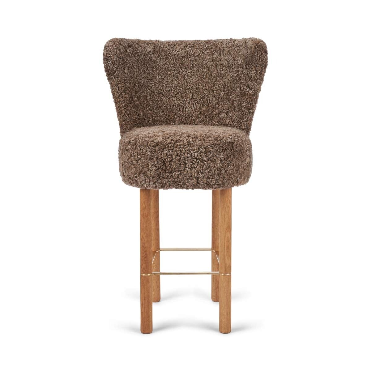Emilia Barstol | Kort lugg | 57x47x106 cm Ljusbrun