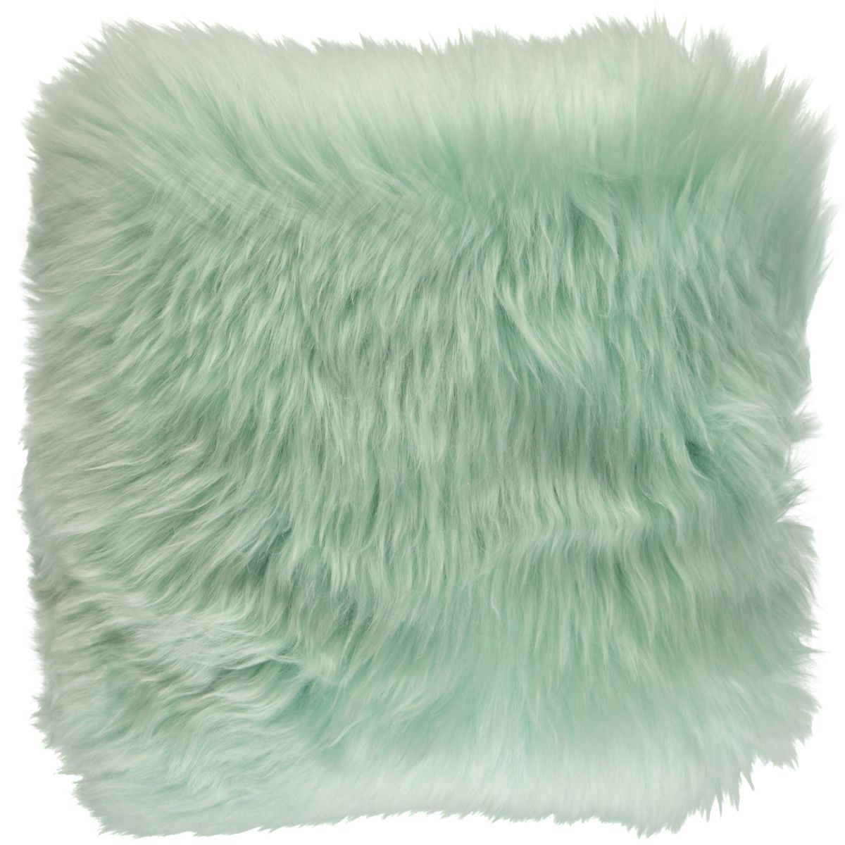 Fårskinnskudde | Lång lugg | 35x35 cm Mint