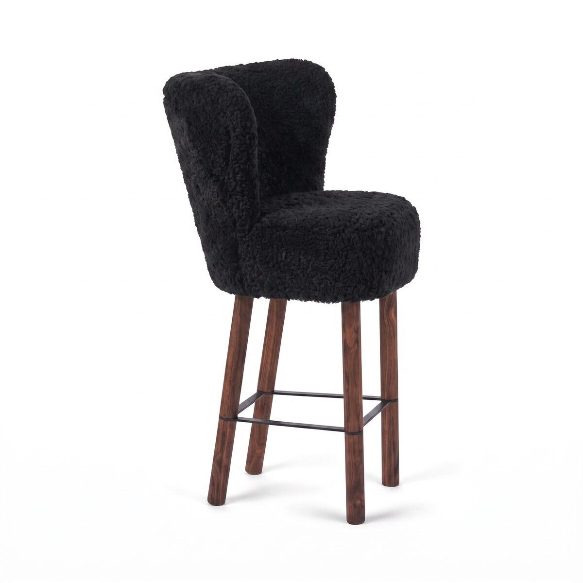 Emilia Barstol | Kort lugg | 57x47x106 cm Svart