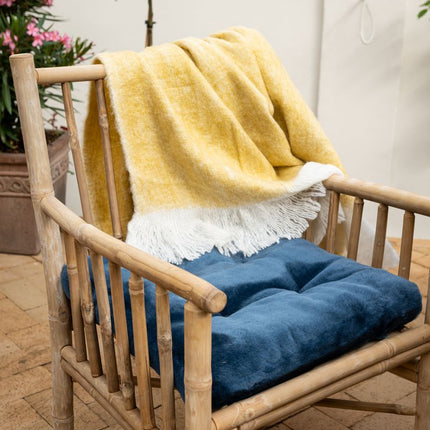 Stolsdyna | Fårskinn Mockasin | 45x45 cm Kastanj