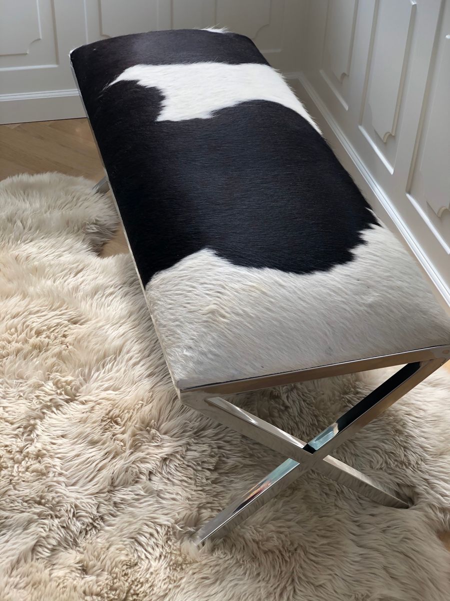 Bänk | Koskinn | 110x45x45 cm Salt / Peppar / Svart / Vit