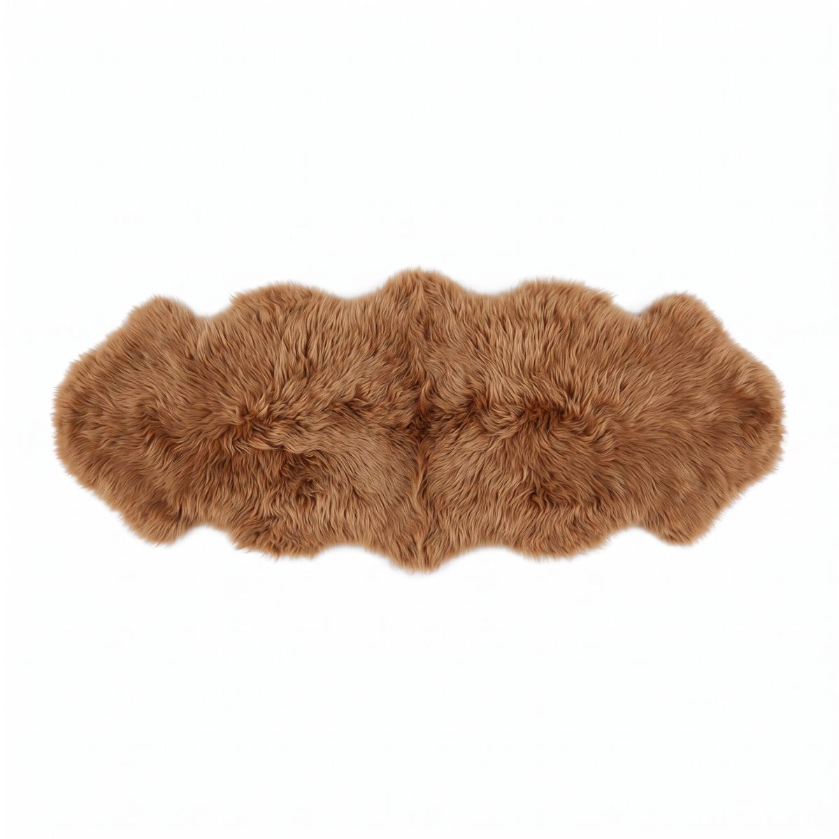 Dubbelt Fårskinn | Långhårig | Argentina | 145x50 cm Toffee