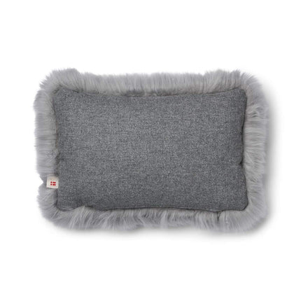 Long-Wool Sheepskin Cushion | 34x52 cm Sten/Ljusgrå